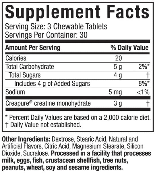 MUSCLE TECH CREATINE CHEWS