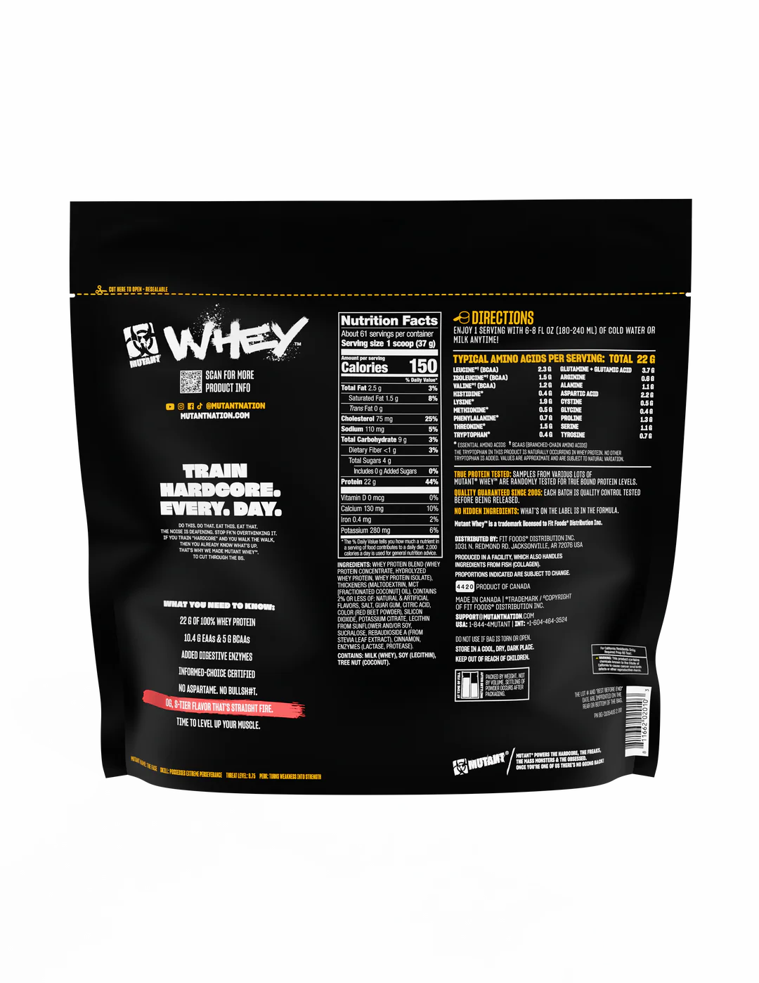 MUTANT WHEY 100% GOURMET WHEY PROTEIN MIX 5LBS