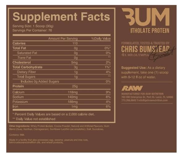 RAW BUM ITHOLATE 5LBS