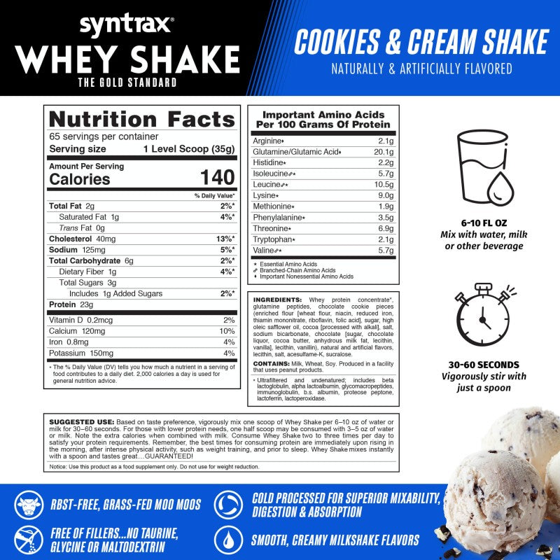 SYNTRAX WHEYSHAKE 5LBS