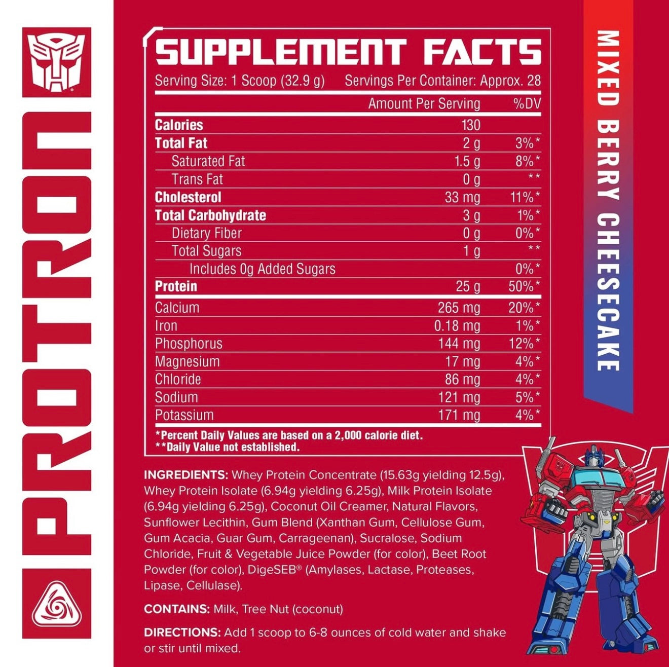 CORE NUTRITIONALS X TRANSFORMERS® PROTRON - PROTEIN BLEND