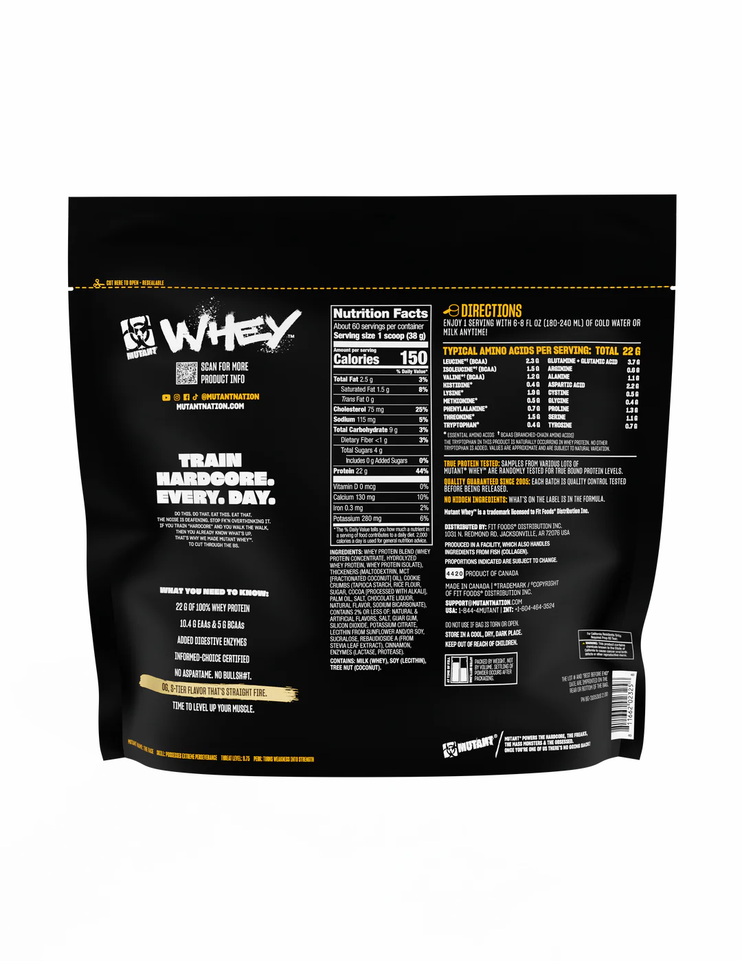 MUTANT WHEY 100% GOURMET WHEY PROTEIN MIX 5LBS