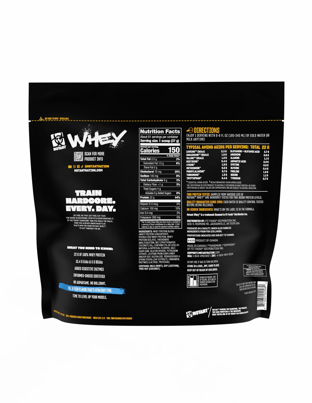 MUTANT WHEY 100% GOURMET WHEY PROTEIN MIX 5LBS