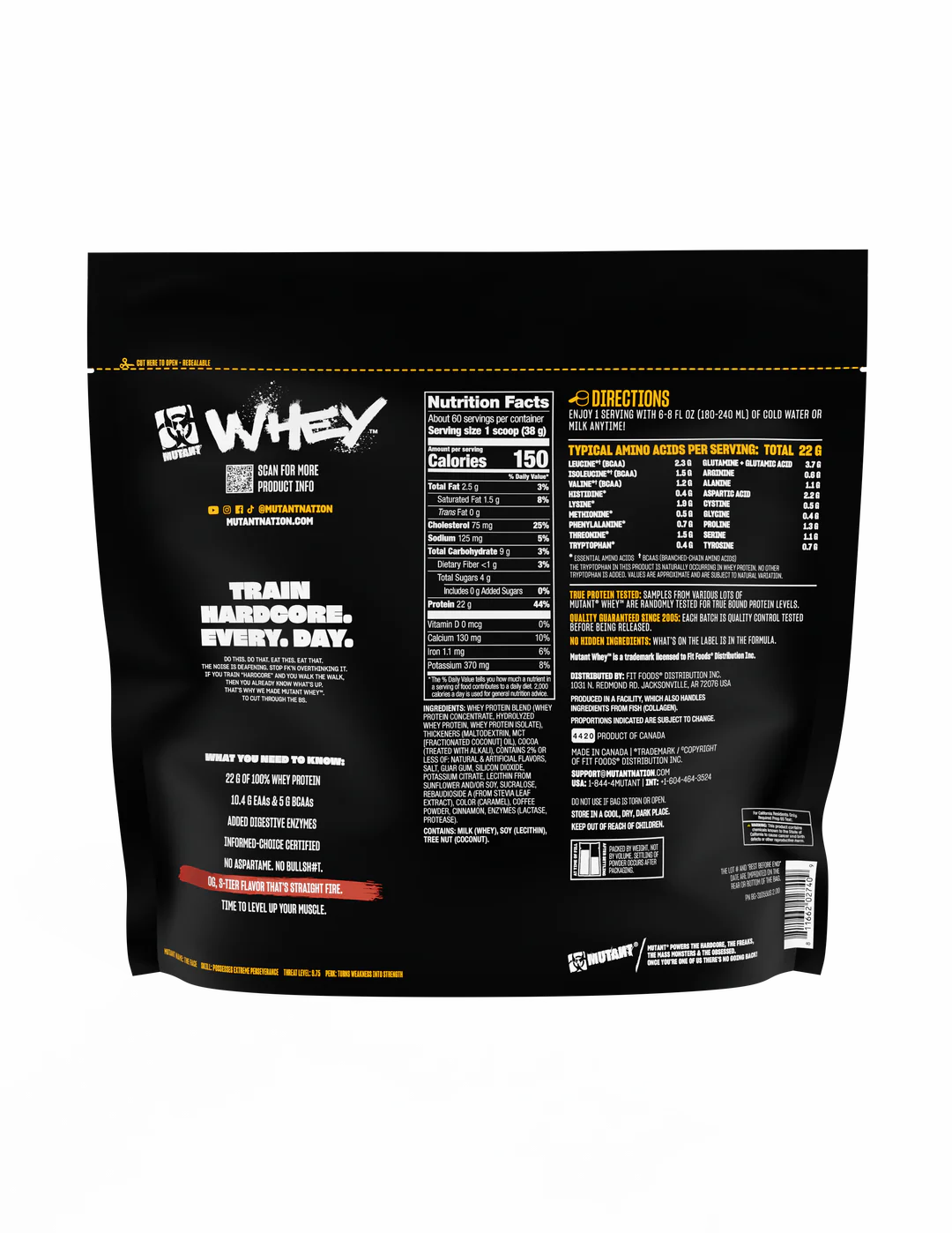 MUTANT WHEY 100% GOURMET WHEY PROTEIN MIX 5LBS