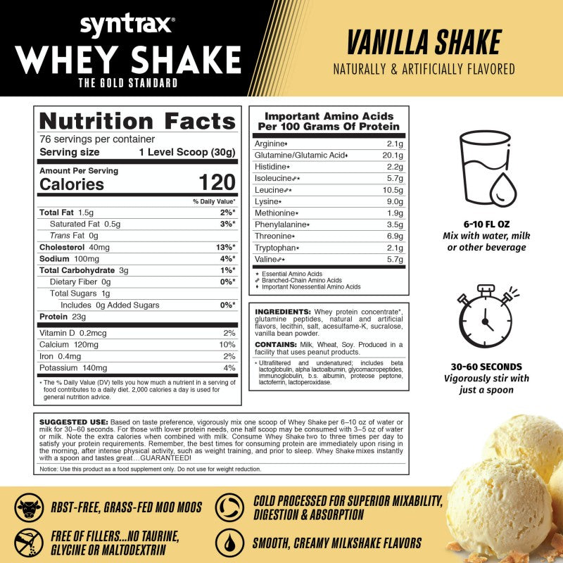 SYNTRAX WHEYSHAKE 5LBS