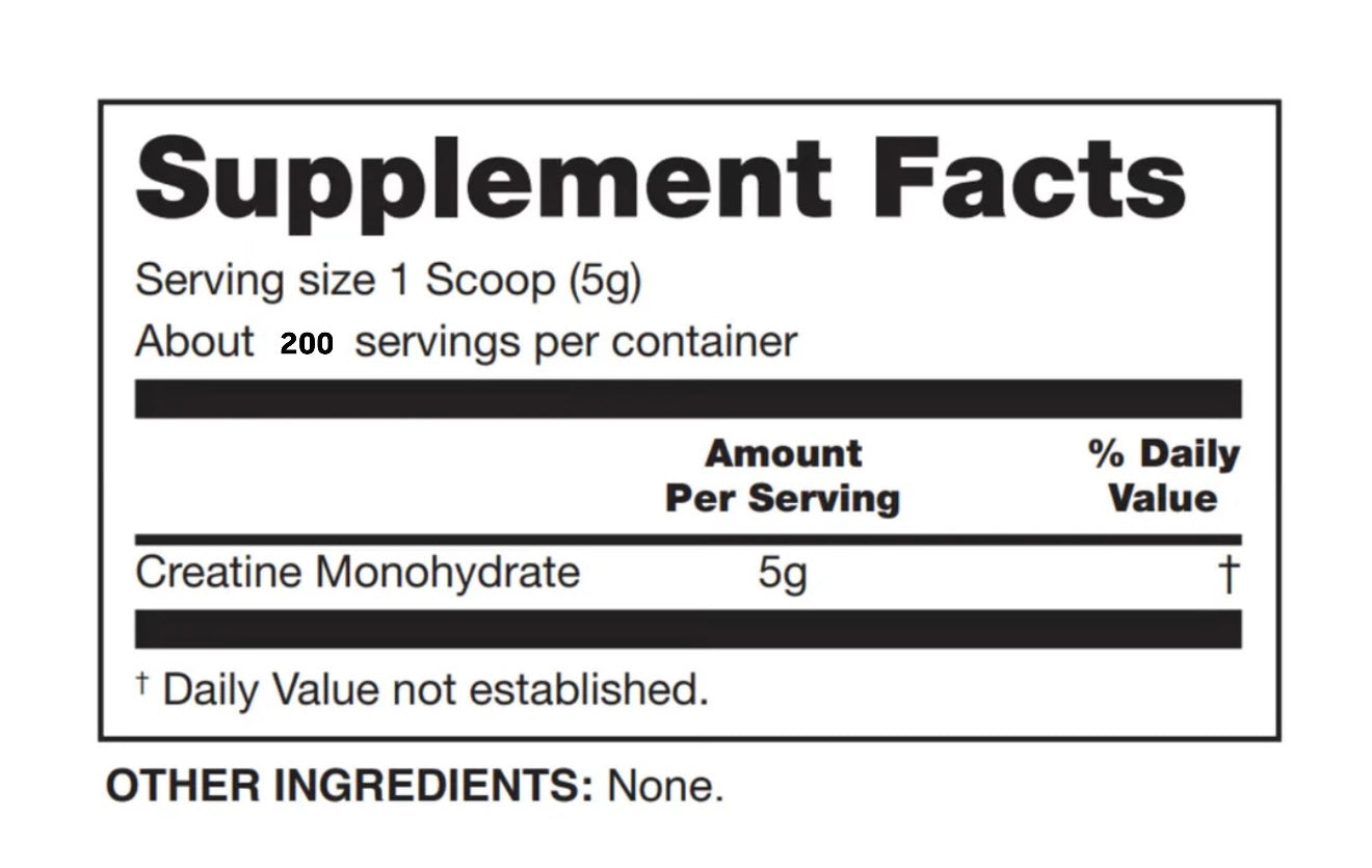 MYPROTEIN IMPACT CREATINE 1KG - 200 PORCIONES